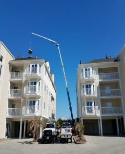 Commercial Roofers Crane